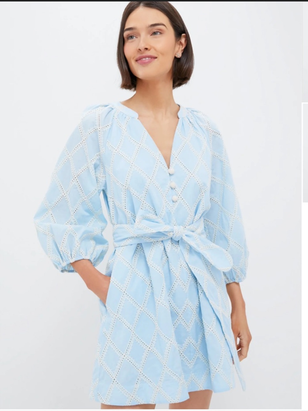 Tuckernuck Pomander Place Blue Eyelet Harlow Dress
